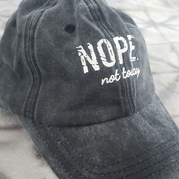 Gray 'Nope Not Today' Women's Hat - Picture 2 of 2